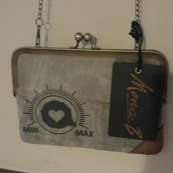 NWT Mona B. Small Canvas Clutch/Crossbody - Picture 1 of 7